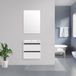 Badkamerplanet Meuble de salle de bain Trento sans poignée céramique 60 cm blanc brillant