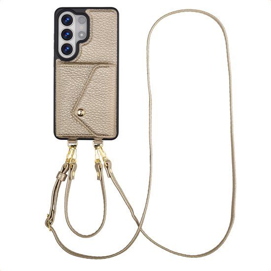 Selencia Sera Koordhoes met Pashouder Envelop voor Samsung Galaxy S26 Ultra - Champagne