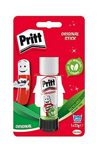 Pritt Lijmstok, veilige & kindvriendelijke ambachtelijke lijm voor kunst en ambachten activiteiten, sterke hold lijm voor school en kantoorbenodigdheden, 1x22g Stick