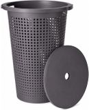 Storage Solutions Panier à linge avec couvercle - gris foncé - 35 litres