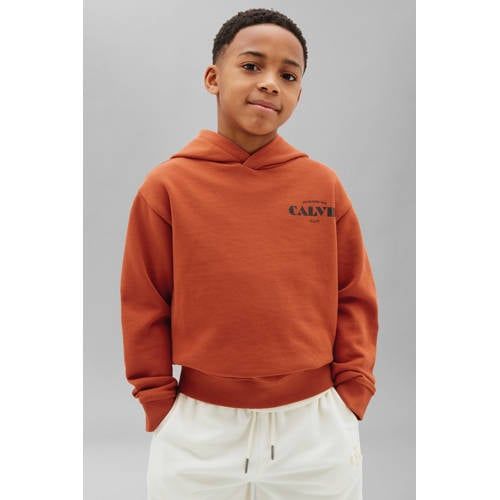 Calvin Klein hoodie met print - oranje