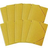 BANTEX 400087822 Persspanmap met rubber A4, 10 stuks, Geel