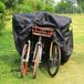 Porte-bagages de vélo - Couvre-vélos imperméables et spacieux pour 2-3 vélos - Matériau Oxford 210D résistant, protège de la poussière, de la pluie et des UV - Système de fermeture rapide - Noir