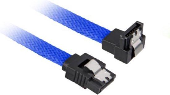 Sharkoon SATA 3 kabel 0,6 meter Zwart, Blauw