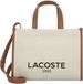 LACOSTE Sac shopping en toile Heritage Natural Tan Crème