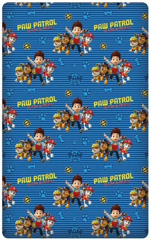 PAW Patrol Hoeslaken team 90 x 200 cm - Blauw