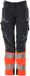 Mascot Accelerate Safe Pantalon de travail avec poches genoux - bleu marine foncé/rouge haute visibilité - C48