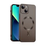 ICOVERI Magnetische TPU-gel beschermhoes, compatibel met iPhone 14, metallic effect, mat, compatibel met Magsafe, camerabescherming, displaybescherming, militaire kwaliteit, flexibel TPU (grafiet)