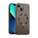 ICOVERI Magnetische TPU-gel beschermhoes, compatibel met iPhone 14, metallic effect, mat, compatibel met Magsafe, camerabescherming, displaybescherming, militaire kwaliteit, flexibel TPU (grafiet)