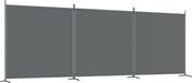 vidaXL Kamerscherm met 3 panelen 525x180 cm stof antracietkleurig