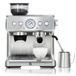 Espressomachine, 20 bar, met molen, automatische ontkalking, semi-automatisch, espressomachine van roestvrij staal met melkopschuimer, 4 temperaturen, 2,8 l, afneembare tank voor keuken, kantoor