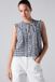 Levi's Shelby Slim blouse sans manches - Femme - S - Bleu / Jette Check Navy Blazer Dobby