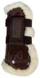 Kentucky Horsewear - Vegan Bont Peesbeschermers Velcro bruin M