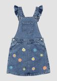 s.Oliver Latzrock Blauw Katoen Gebloemd A-lijn Kinderen Casual