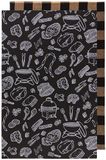 Now Designs BBQ On The Grill Set van 2 bedrukte theedoeken 45,7 x 71,1 cm