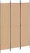 vidaXL - 3-Panel Room Divider - Beige - 150 x 220 cm - Stof
