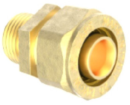 KIRCHHOFF MS overgangsstuk, blanco, 20 mm x 3/4"BU, knelfitting voor meerlagen buis