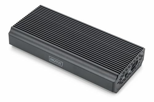 DIGITUS externe M.2 behuizing - USB 4.0 - 40 Gbit/s - Ondersteunt NVMe SSD's tot 8 TB - voor 2230/2242/2260/2280 SSD's - Gereedschapsloos - Aluminium behuizing - Grijs