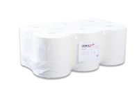 Semy Top ST-77121 Papier Handdoek Roll, Single Ply, TAD, 21 cm, diameter 19 cm, Wit (Pak van 6)