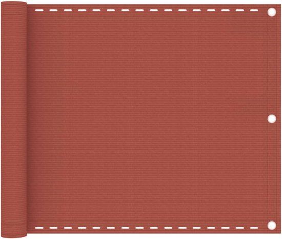 vidaXL Balkonscherm 75x500 cm HDPE Terracotta