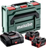 Metabo Basic-Set - 2 x LiHDX 8.0 Ah - 18V Accu - Oplader ASC 290 - MetaBox 145