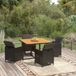 Maison Exclusive - Salon de jardin 5 pièces avec coussins en polyrotin noir