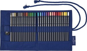 Faber-Castell Roletui met 27 Goldfaber kleurpotloden, 1 puntenslijper en 1 Goldfaber potlood 4B