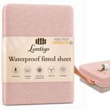 Lantigo Hoeslaken Badstof Waterdicht 80x180 cm Roze
