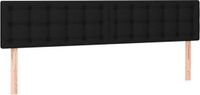 vidaXL Hoofdbord Stof Zwart 200x5x78/88 cm