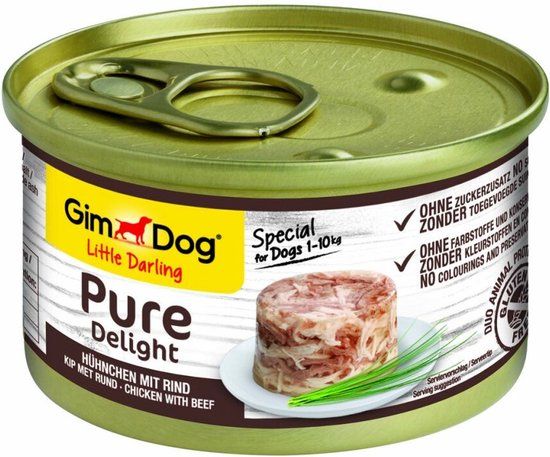GimDog Little Darling Pure Delight Kip & Rund - 12 x 85g