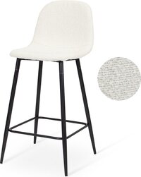 Milton & Oldbrook Milan Barkruk - Wit - Metaal - 67.5cm Zithoogte