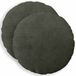 vidaXL - Taie d'oreiller - 2 pcs - HEERLEN - anthracite - Ø 40 cm - velours côtelé