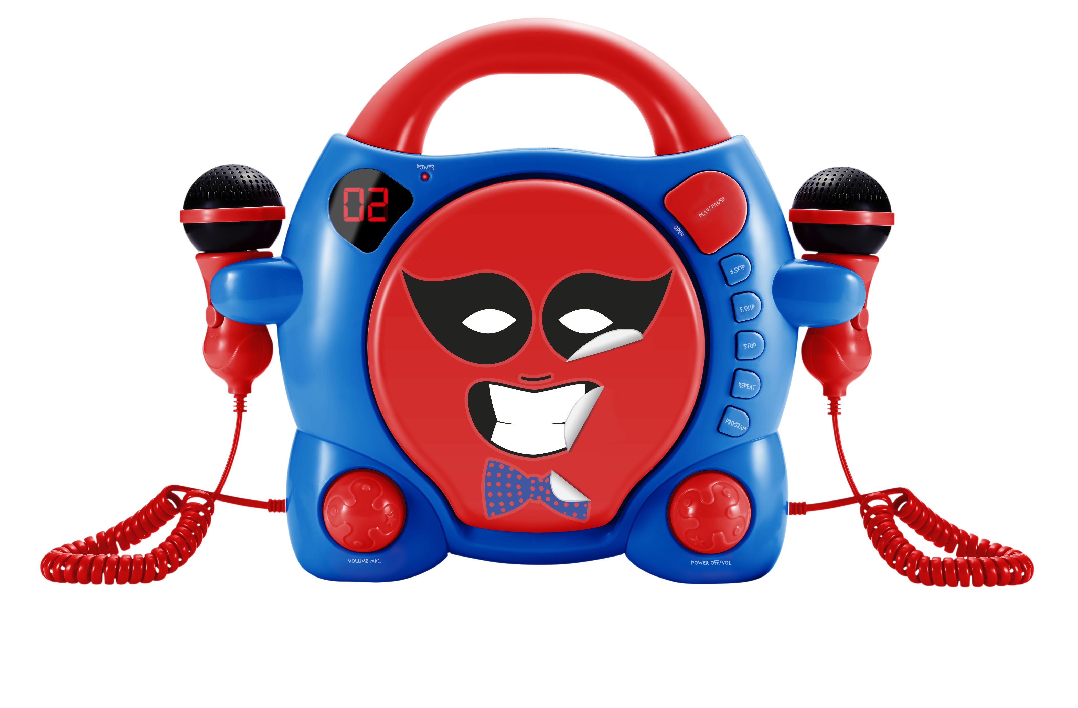 Merkloos Bigben My Billy Draagbare CD-Speler - Blauw/Rood - Met Microfoon