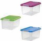 GREAT PLASTIC Container 17 Liter met Deksel in Kleur Zilver