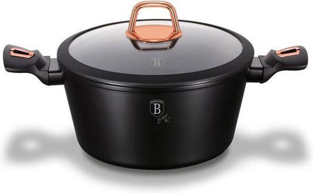 Berlinger Haus Black Rose Collection Braadpan - 24 cm - 4.1 liter - Zwart