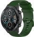 Strap-it Bracelet de montre connectée en silicone - Vert armée - 46mm