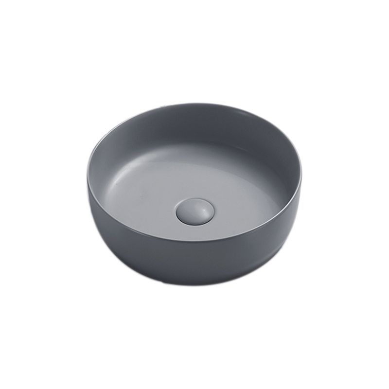 Badkamerplanet Waskom Rond Victoria Color Line Mat Licht Grijs Keramiek