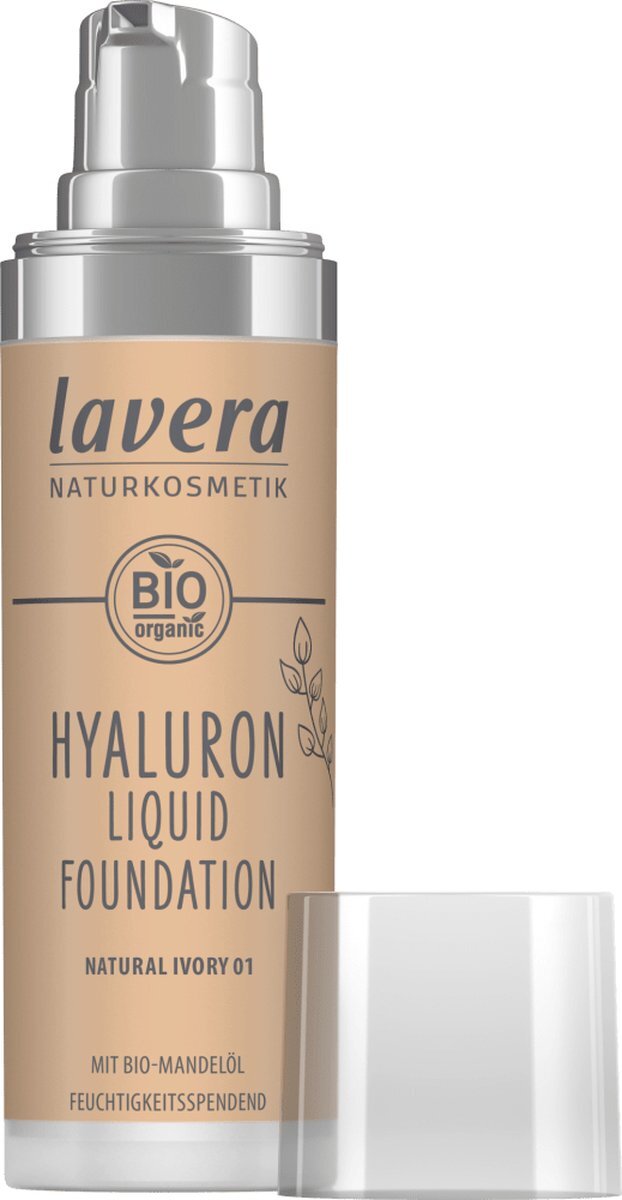 Lavera Make-up Hyaluron Liquid Foundation -Natuurlijk Ivoor 01-, 30 ml