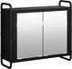 vidaXL Hangkast voor de badkamer Zwart eiken 64 x 20 x 56,5 cm