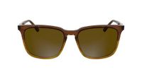 Calvin Klein Zonnebril voor heren CK25507S gestreept bruin met effen bruine lens