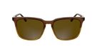 Calvin Klein Zonnebril voor heren CK25507S gestreept bruin met effen bruine lens