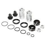 Losi Shock Body Set, Silver, FOX Caps (2): DBXL-E 2.0 (LOS253026)