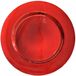 Bellatio Decorations Kaarsenbord - Rood - Rond - 33 cm - Kunststof