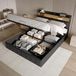 StarTech Boxspringbed - Hydraulisch bedframe - Bed met opbergruimte - Linnen bekleding - Houten frame - Hoofdeinde - 160x200 cm - Zonder matras
