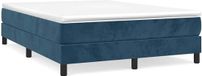 vidaXL Boxspringbedframe, donkerblauw, 140x190 cm, fluweel