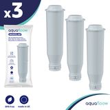 AquaFloow filtre à eau, lot de 3, compatible avec les marques telles que Krups, Siemens, Bosch, AEG et Tefal