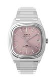 Timex Timex Automatic 1983 E Line Unisex Polshorloge Zilverkleurig en Roze Kast 34mm Roestvrij Staal TW2Y66700AJ