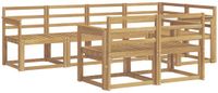 vidaXL - Salon d'extérieur - 7 pièces - 7 places - Blanc - Acacia massif - Bois