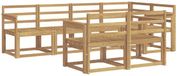 vidaXL - Salon d'extérieur - 7 pièces - 7 places - Blanc - Acacia massif - Bois