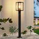 Lucande - Padverlichting, zuillampen - 1licht - Aluminium, glas - H: 100 cm - E27 - antraciet